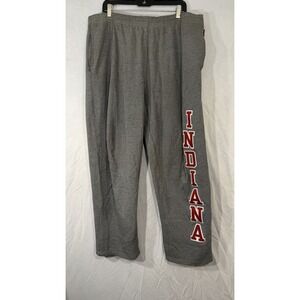 jansport Indian Hoosiers Drawstring Sweatpants Gray With Indiana Leg Print Gray